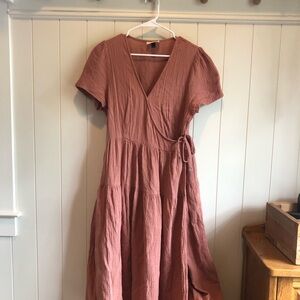 Elegant Mauve Wrap Dress